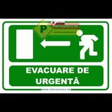 Indicatoare pentru evacuare de urgenta in stanga